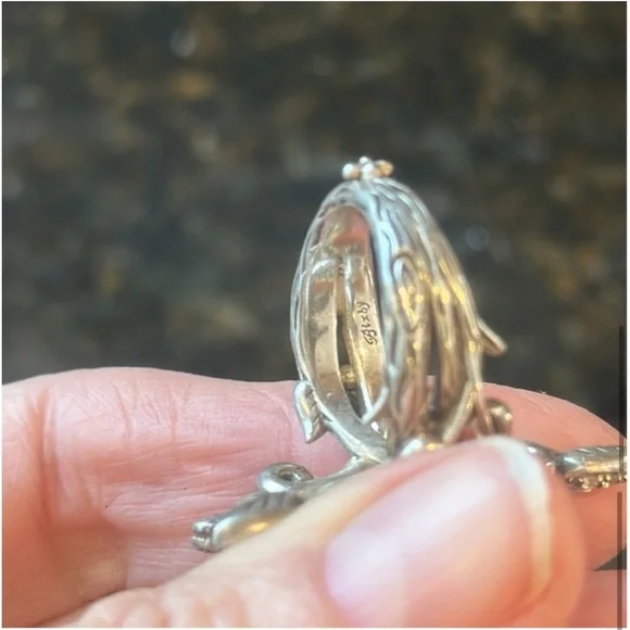 BARBARA BIXBY LOTUS FLOWER RING STERLING 925 RHODOLITE IOLITE TOPAZ GEMS 7.5 EUC - Picture 10 of 16